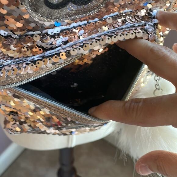 Justice Puppy Mini Backpack Flippable Sequin Bag Multicolor Metallic - Picture 5 of 12